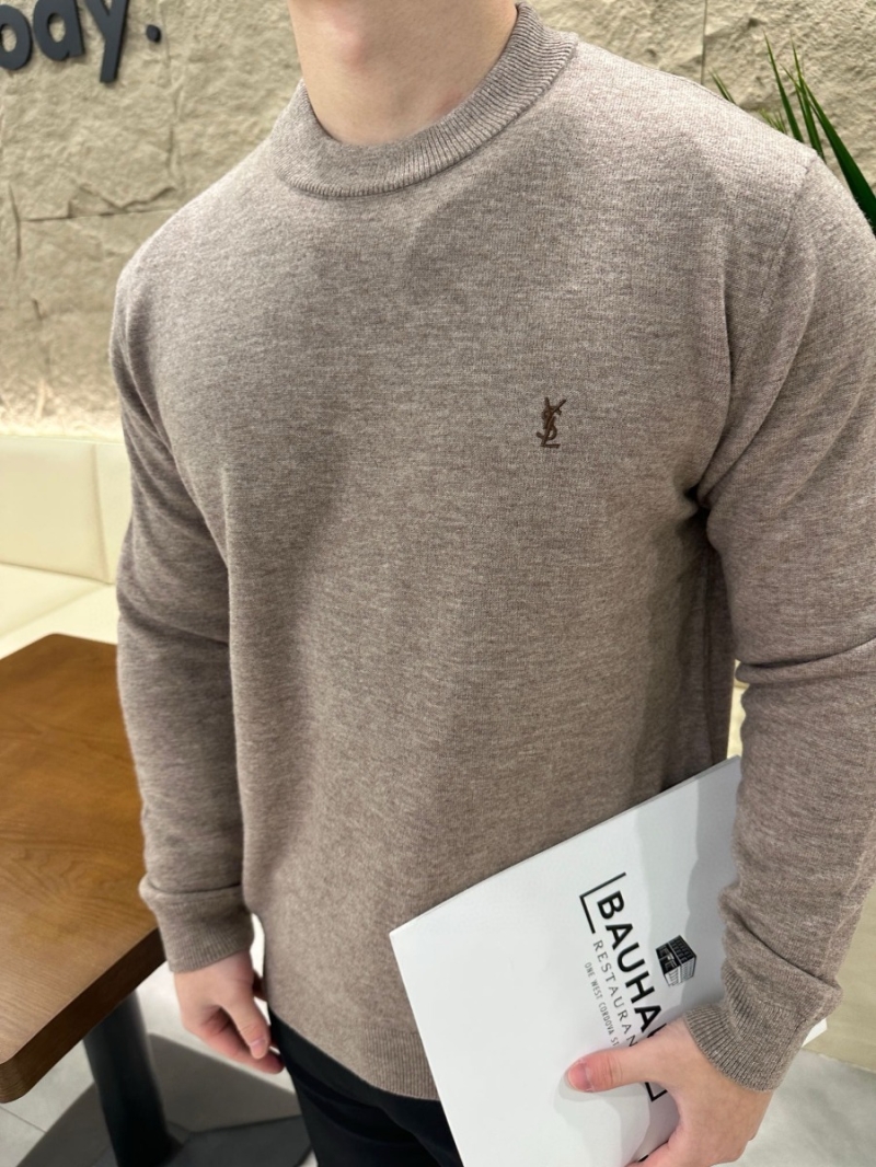 YSL Saint Laurent Wool Collection - Gray Wool Sweater