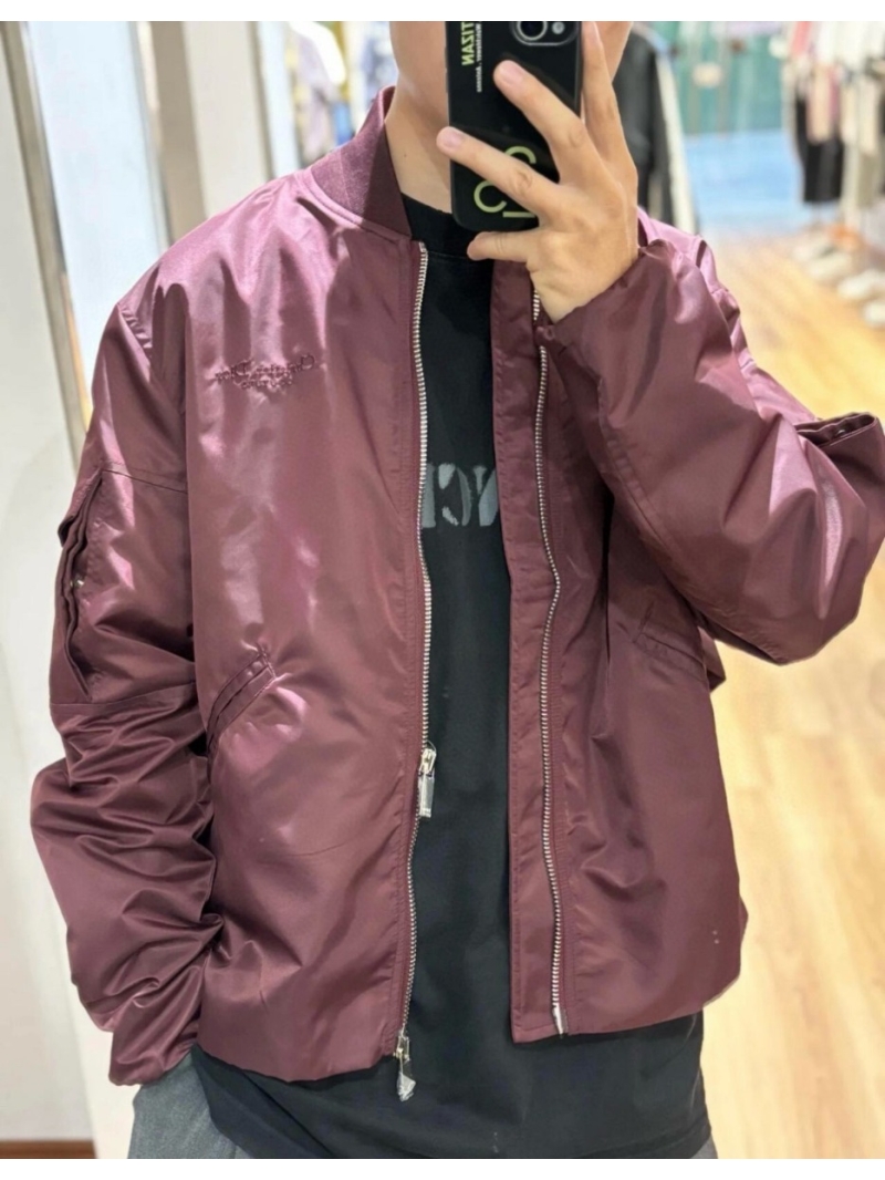 Dior Winter 2024 Collection - Burgundy Bomber Jacket