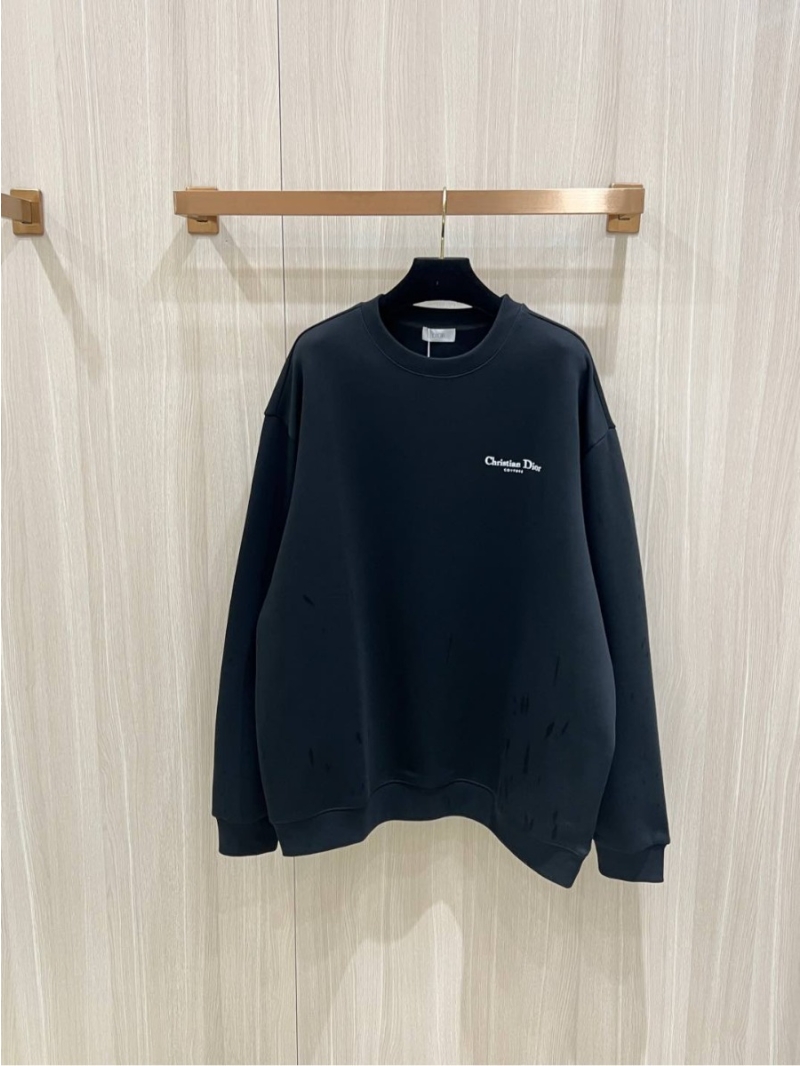 Dior Black Letter Embroidered Sweatshirt - Black