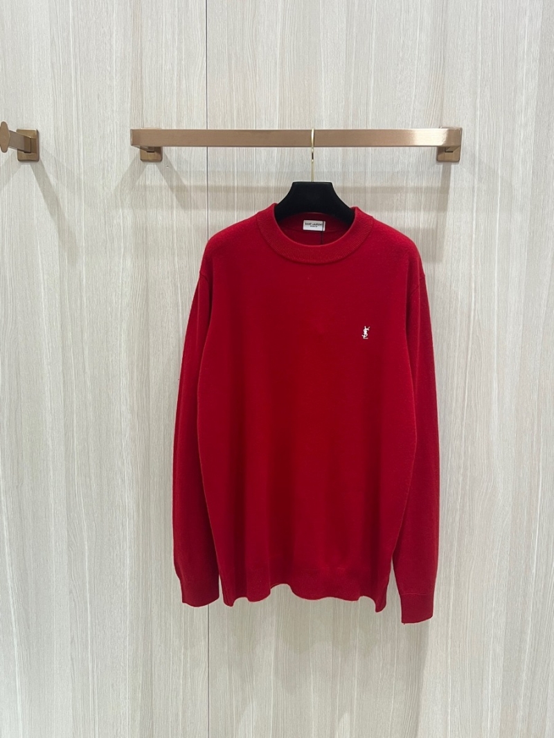 YSL Saint Laurent Wool Collection - Red Wool Sweater