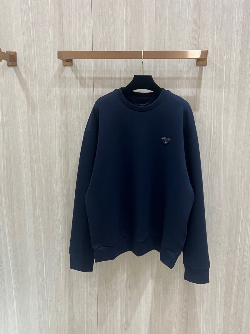 Prada Triangle Logo Blue Sweatshirt