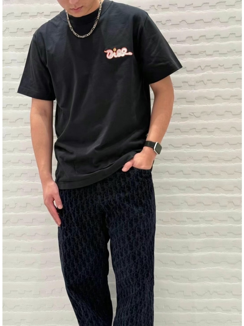Dior Do and KAWS Limited Edition Embroidered Snake T-shirt Black