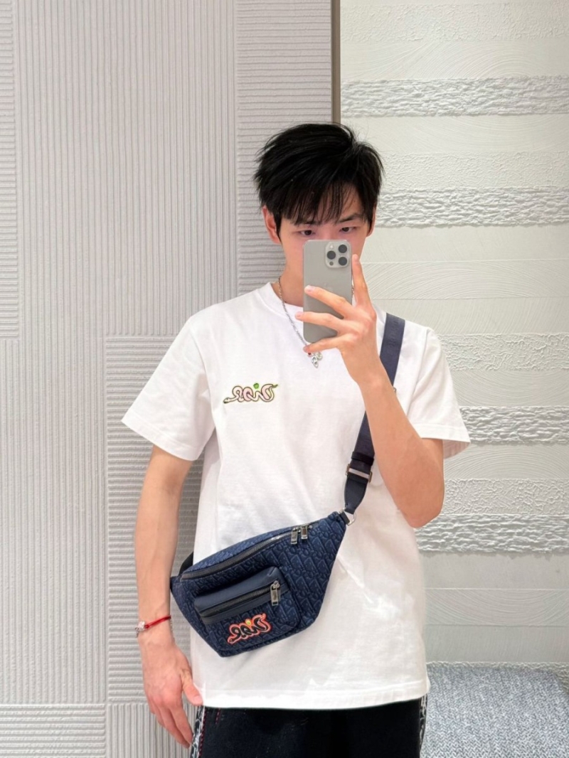 Dior Do and KAWS Limited Edition Embroidered Snake T-shirt White