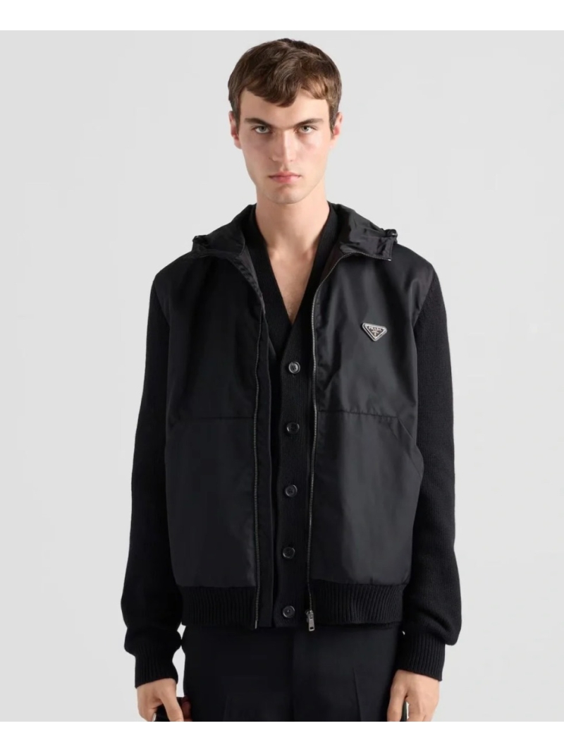 PRADA New Arrival Wool-Blend Nylon Jacket