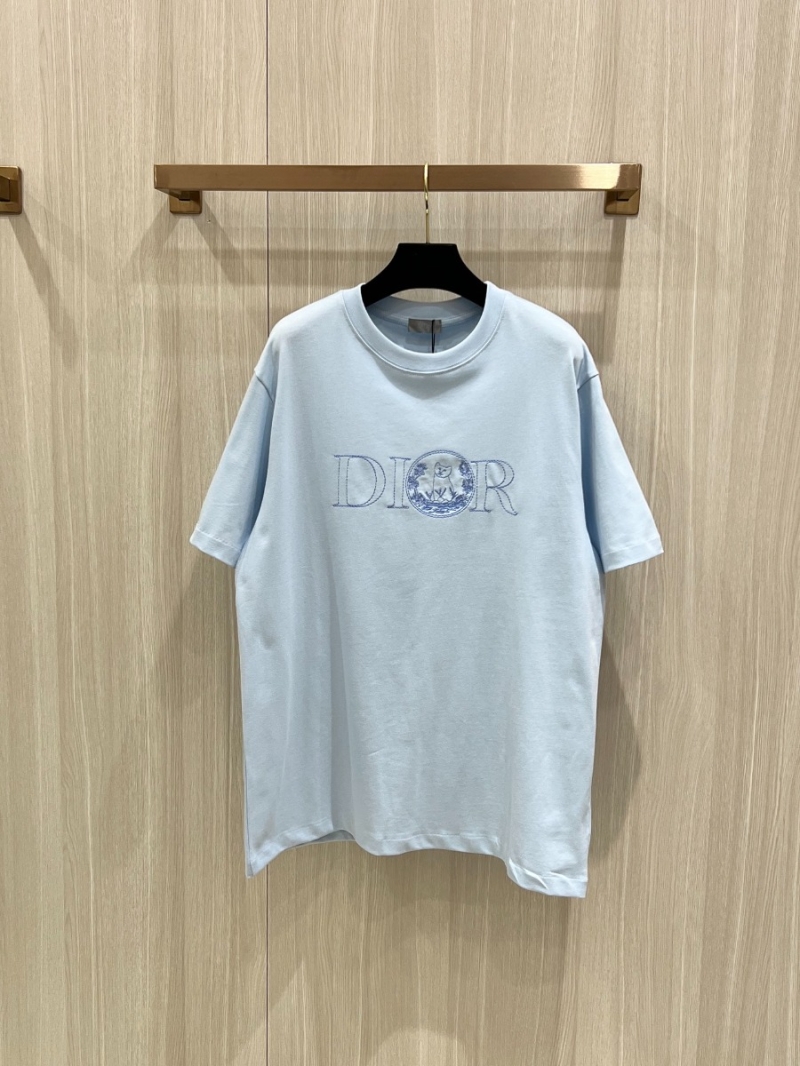 Dior CD / Hylton NEL Embroidered T-shirt Light Blue