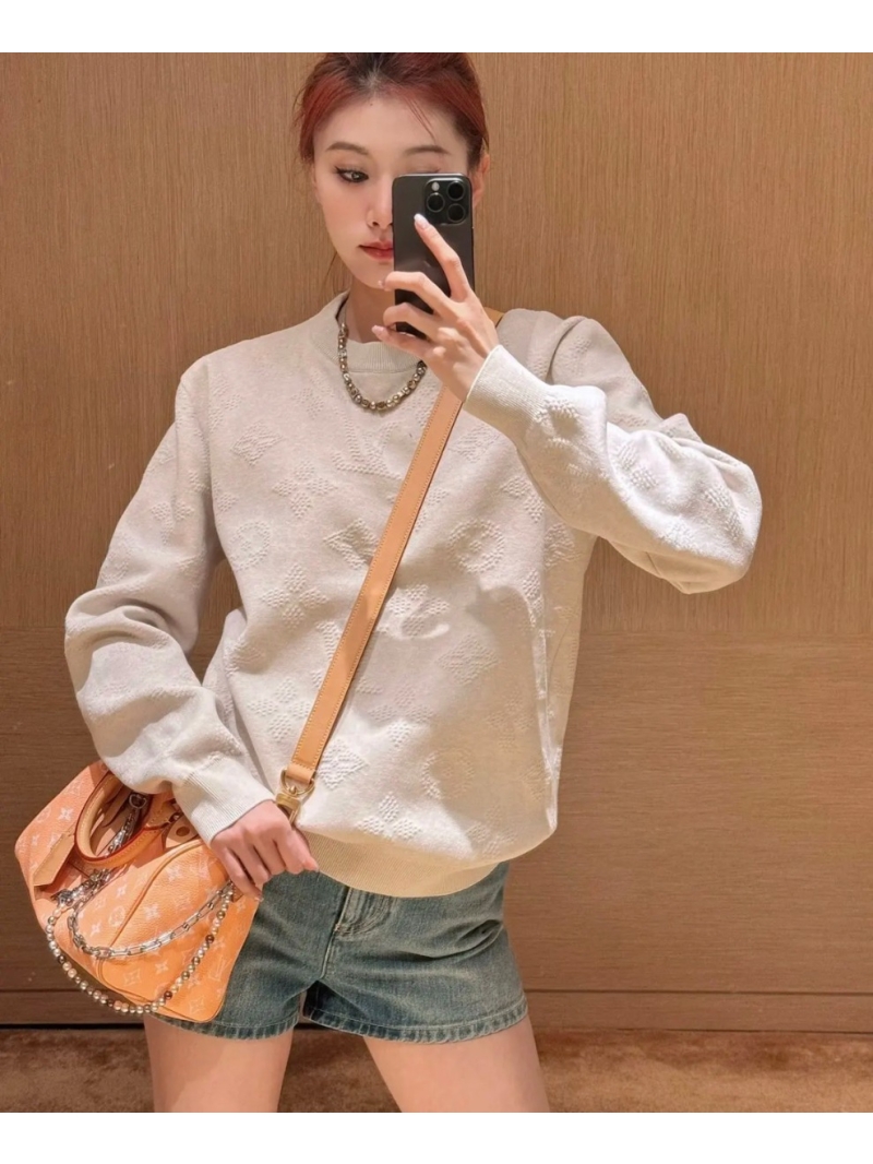 Louis Vuitton LV Spring/Summer 2025 Intricate Embroidered Sweatshirt in Grey