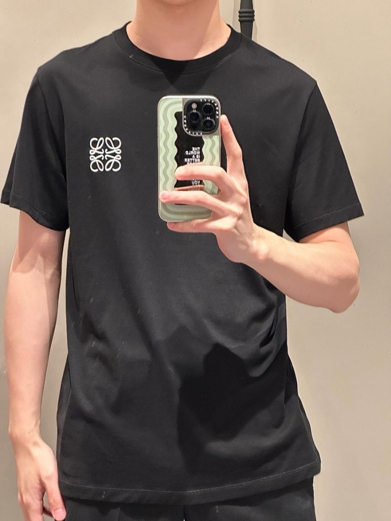 LOEWE Spring 2025 Sculpted Logo T-shirt in Black