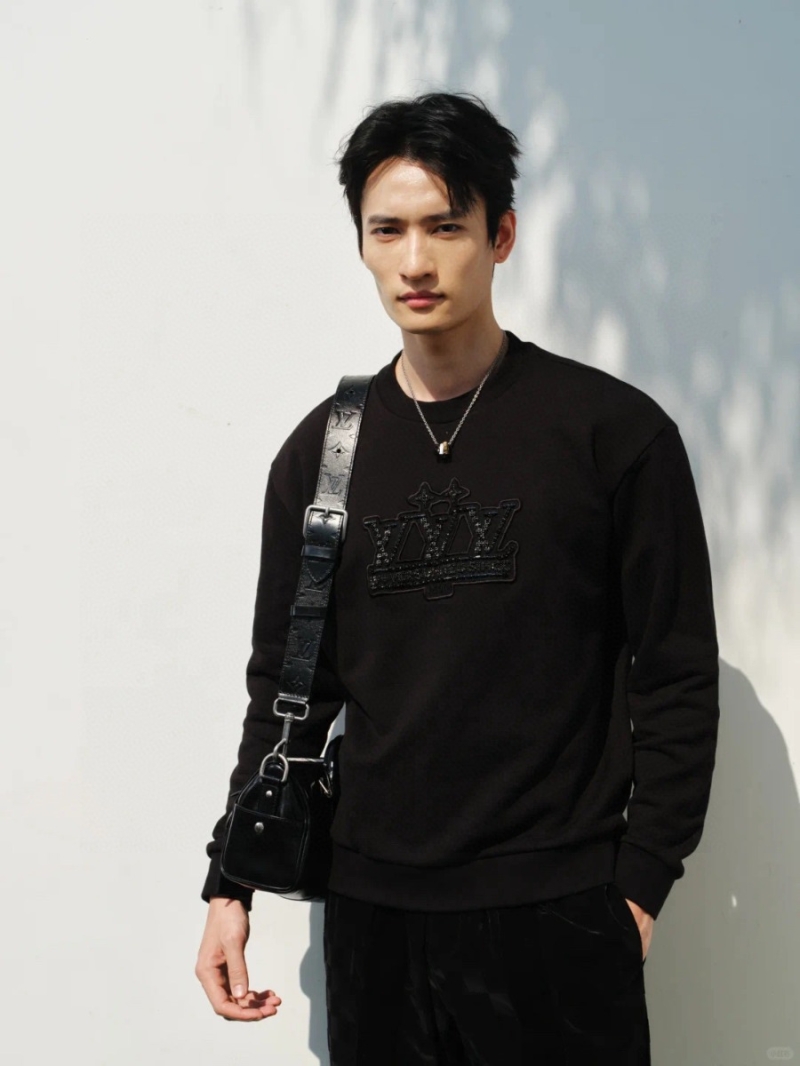 Louis Vuitton LV Heritage Embellished Sweatshirt Navy