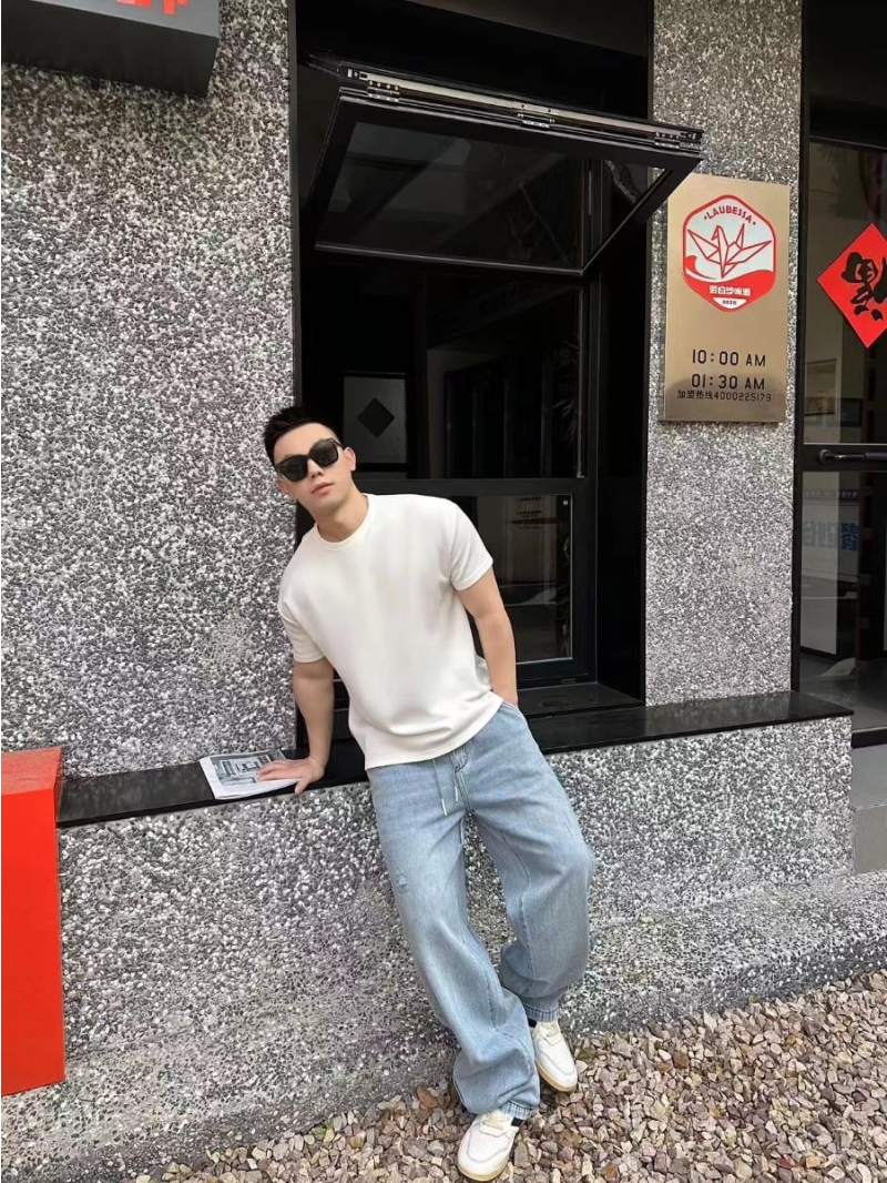 LOEWE Timeless Relaxed Denim Jeans Light Blue