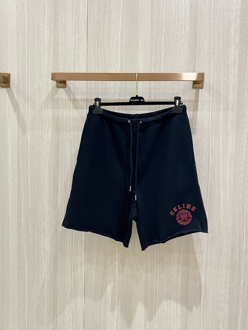 Celine Classic Relaxed Badge Shorts in Black