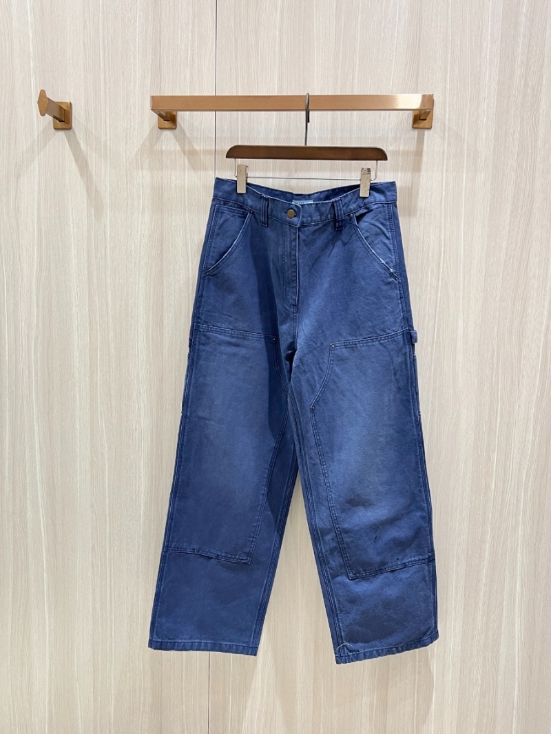 PRADA Classic Modern Denim Workwear Pants - Blue