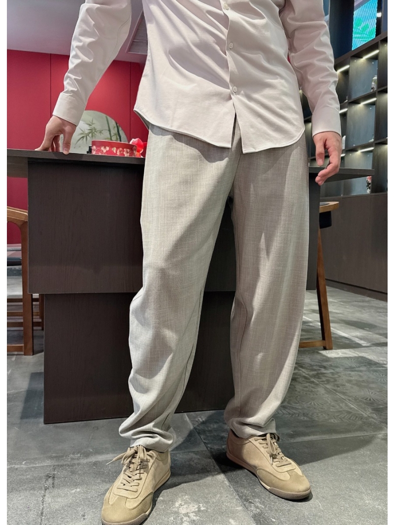 Dior Tencel Relaxed Track Pants Beige-Grey