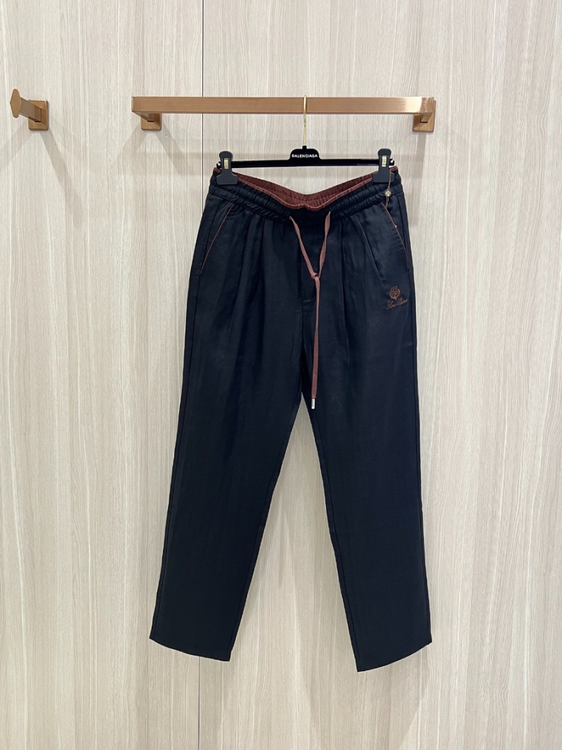 Loro Piana Tencel Luxe Trousers Grey-Blue