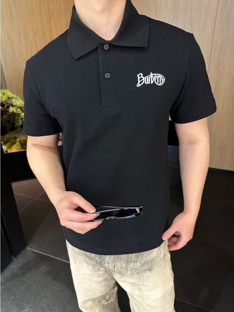 Burberry Heritage Chic Embroidered Polo Shirt in Black
