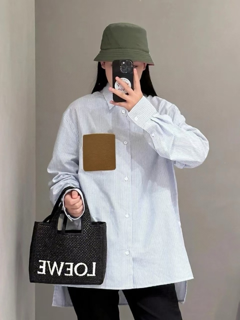 Loewe Classic Refined Striped Shirt in Blue/White