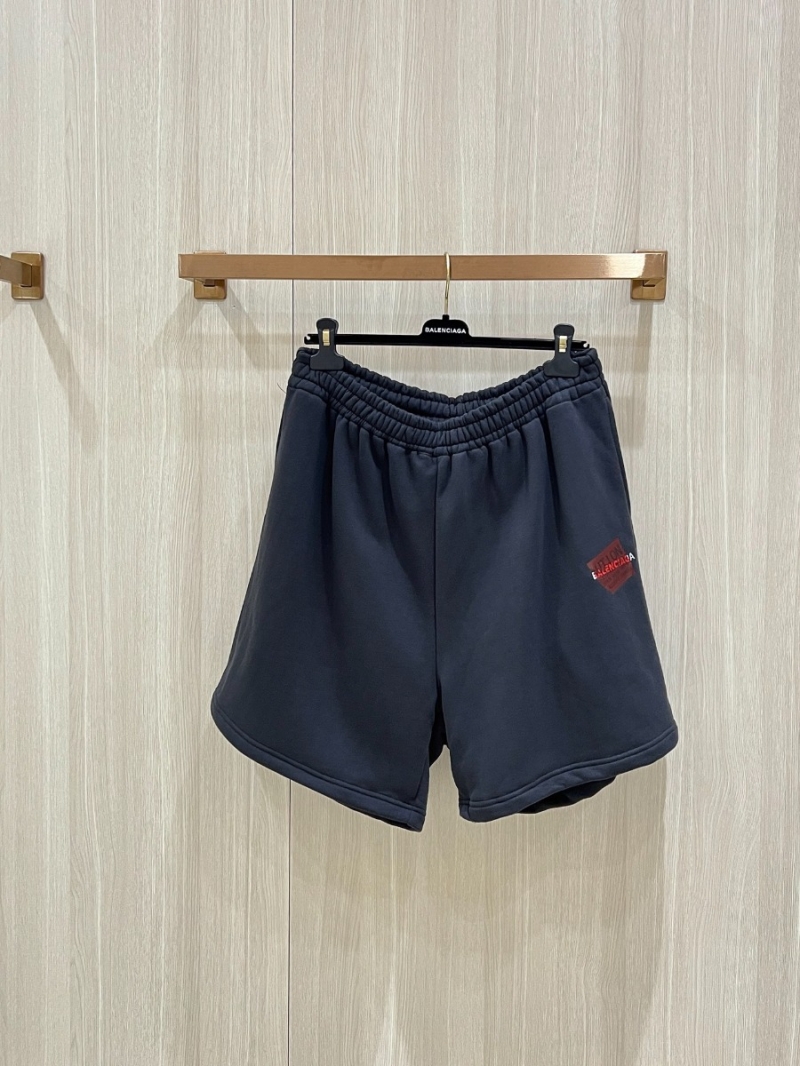 Balenciaga 25 Series Bold Embroidered Shorts Black-Orange