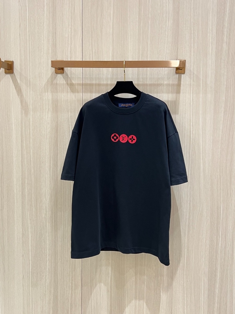 Louis Vuitton LV Spring-Summer Luxe Heavyweight T-Shirt Solid. Black