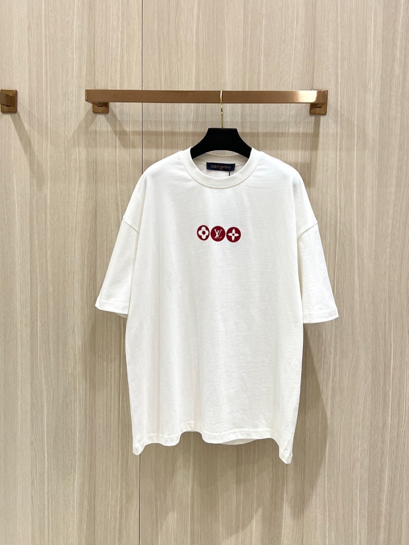 Louis Vuitton LV Spring-Summer Luxe Heavyweight T-Shirt Solid. White
