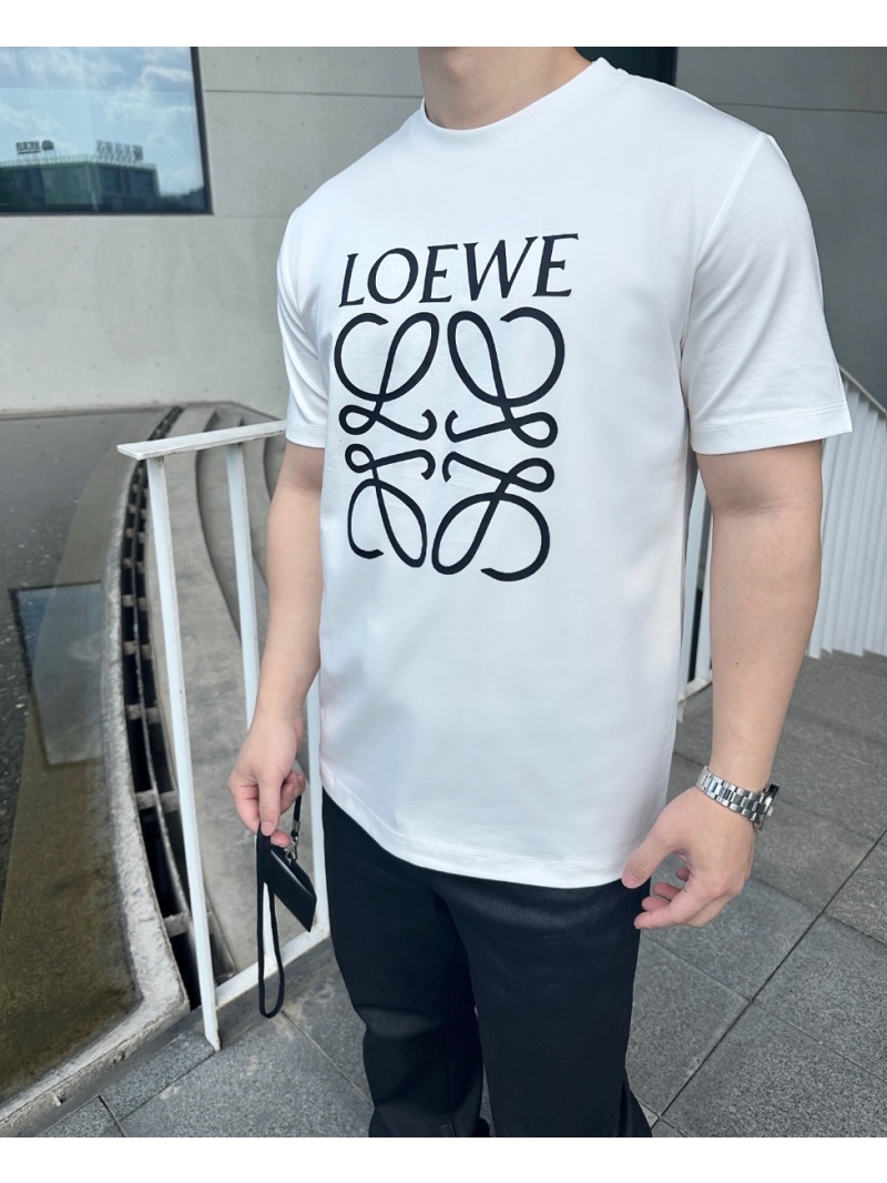 Loewe Embroidered Series Chic Letter T-Shirt in White