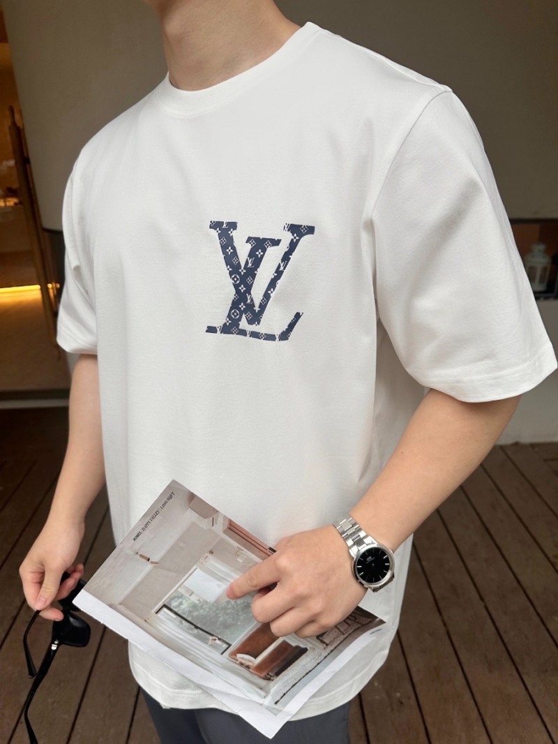 Louis Vuitton LV Denim Monogram Iconic T-Shirt White-Pattern