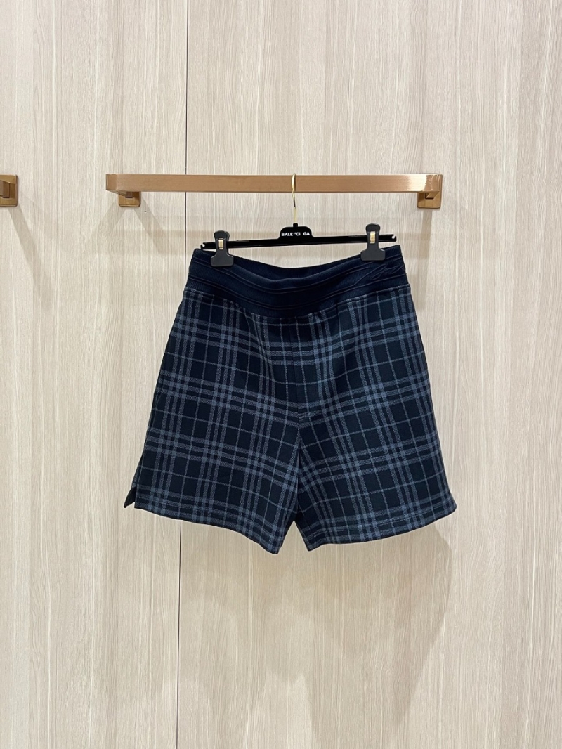 Burberry Check-Texture Breathable Cotton Polo Shorts