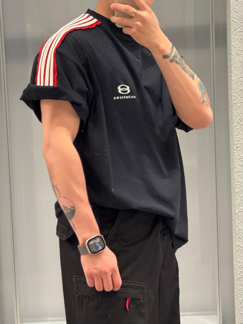 Balenciaga 25SS Dynamic Unity Sports Icon Short-Sleeve Navy