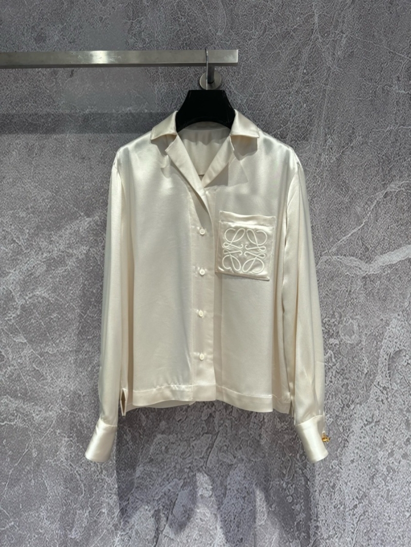 Loewe Acetate Silk Shirt with Custom Cuffs