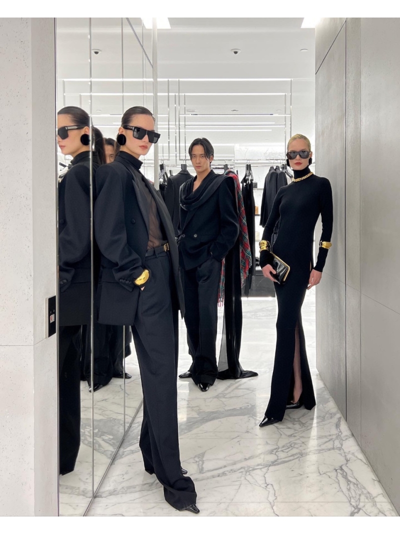 Saint Laurent YSL Limited Edition Imported Sheer Silk Blouse