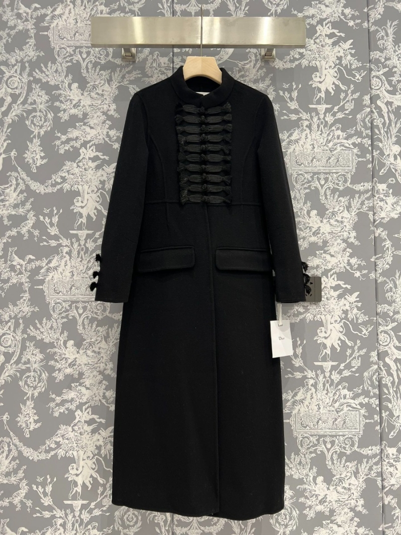 Dior CD 2023 Royal Wool Coat with Handwoven Buttons