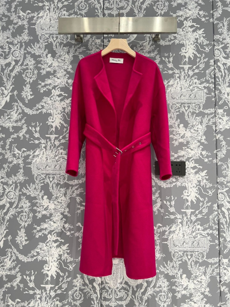  Autumn-Winter 2023 Dior CD Imported Australian Wool Coat. Peach Red