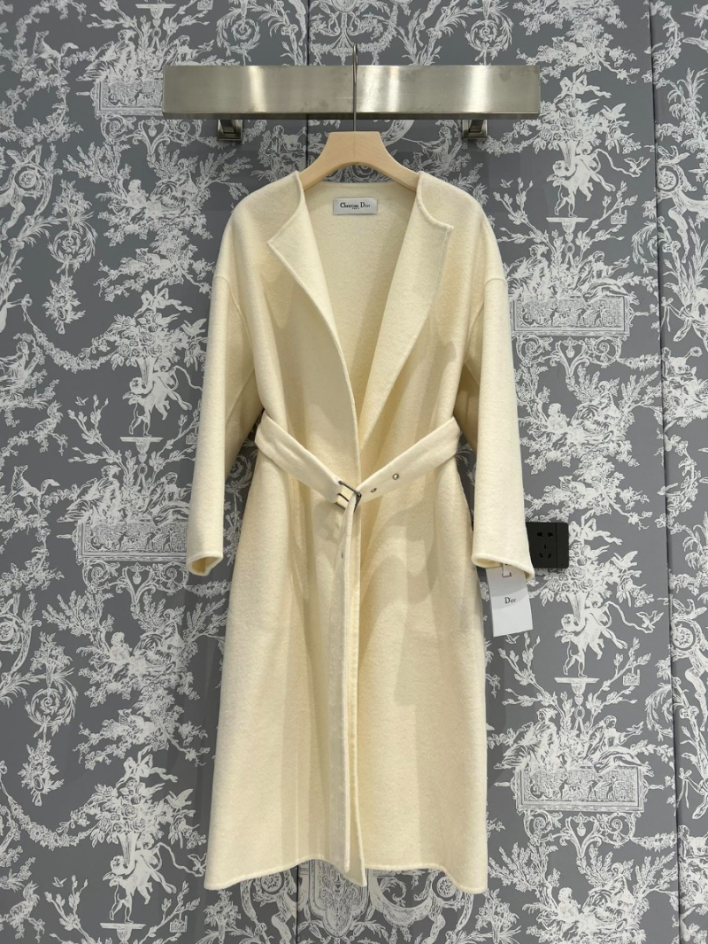  Autumn-Winter 2023 Dior CD Imported Australian Wool Coat. White