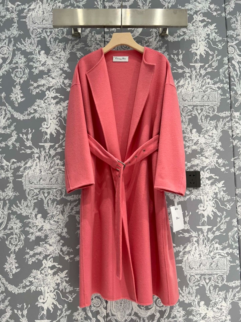  Autumn-Winter 2023 Dior CD Imported Australian Wool Coat. Pink