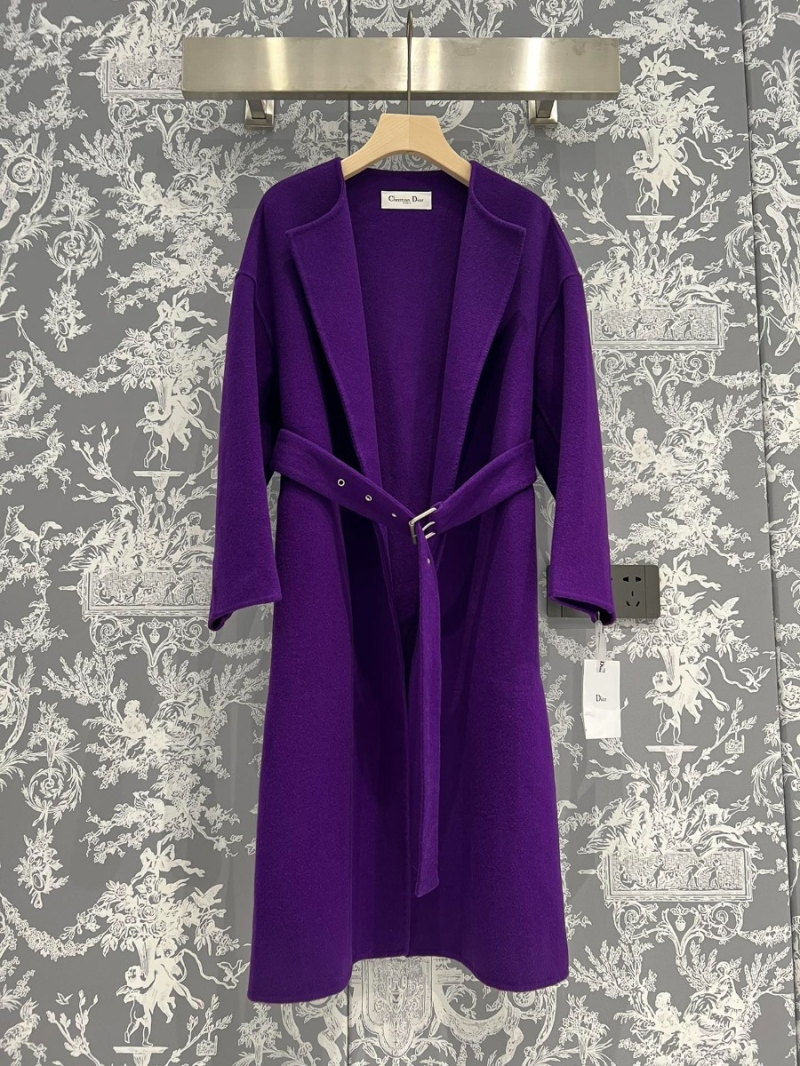  Autumn-Winter 2023 Dior CD Imported Australian Wool Coat. Purple