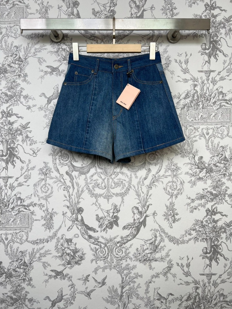 Miu Miu Denim High-Waisted Shorts