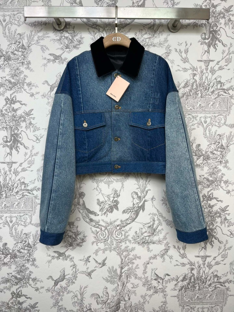 Miu Miu Spring 2024 Imported Denim Trucker Jacket