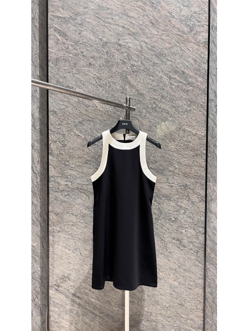 Dior New French Chic Black and White Color Block Mini Dress