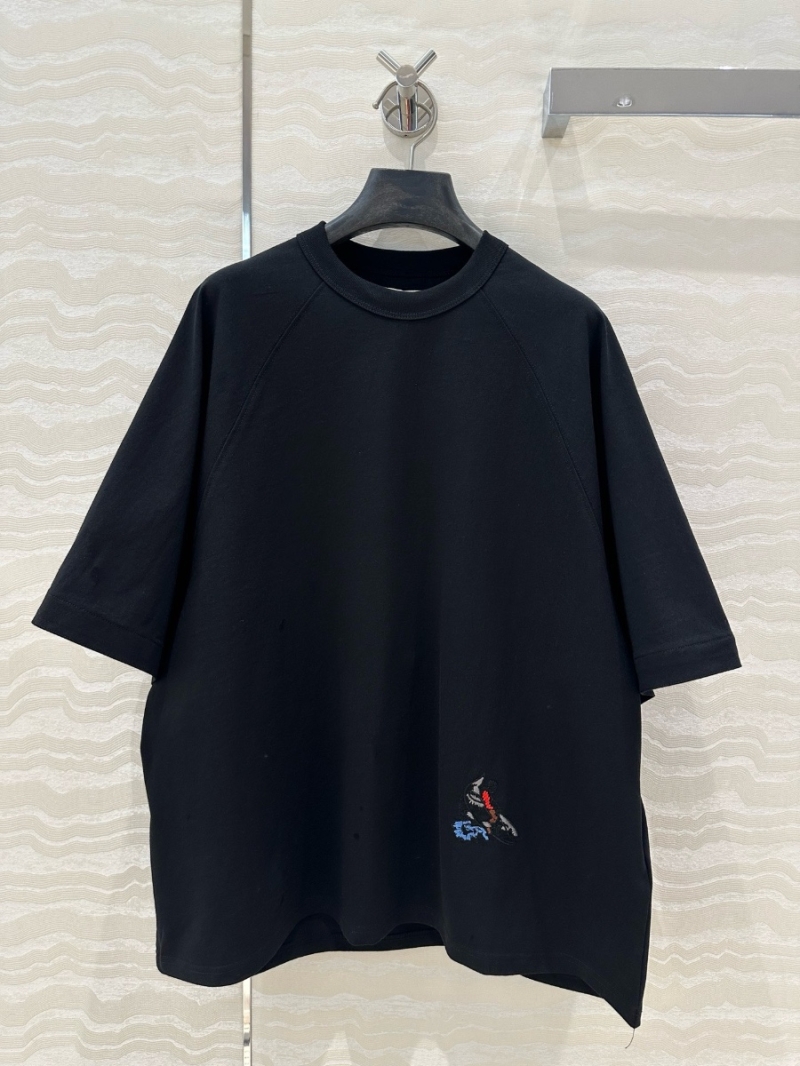 Exclusive Bottega Veneta Unisex Oversized Unisex Short-Sleeve T-Shirt Black