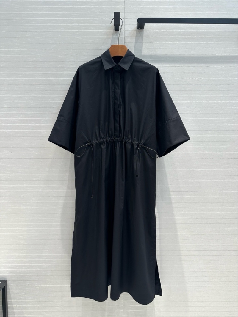 Max Mara 24 Spring/Summer Shoulder Sleeve Shirt Dress Black