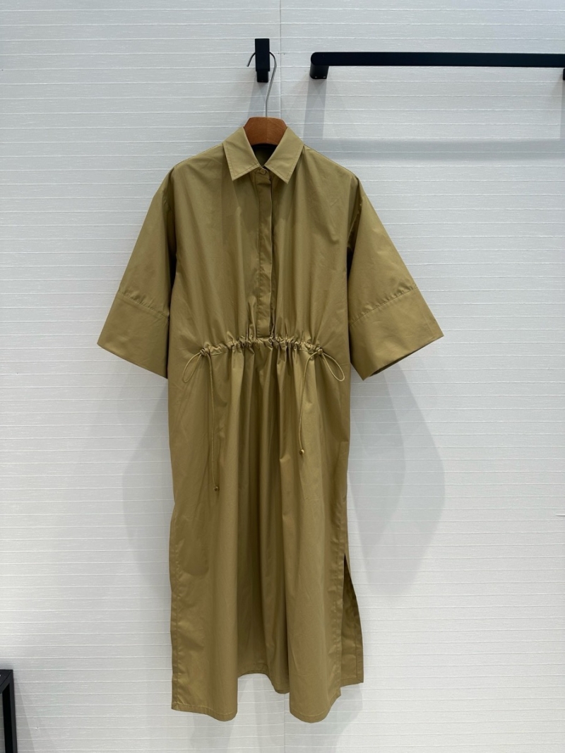 Max Mara 24 Spring/Summer Shoulder Sleeve Shirt Dress tan