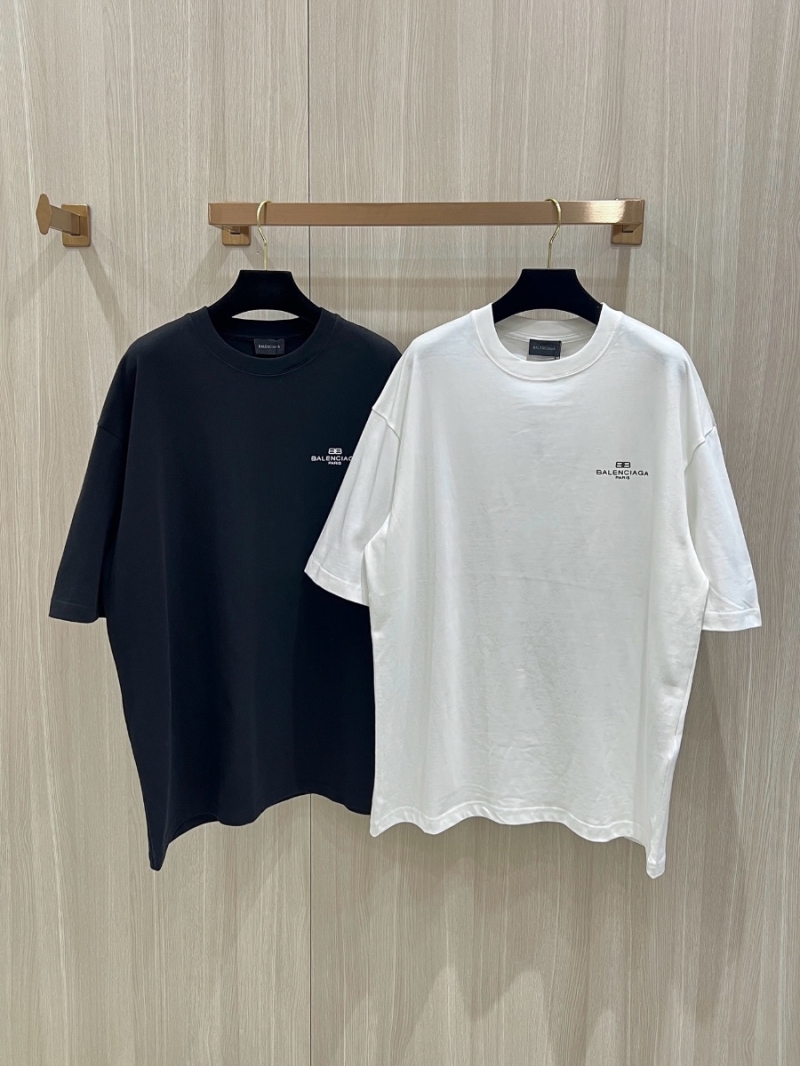 Balenciaga Unisex Classic Padlock Logo Short-Sleeve T-Shirt Cotton Tee