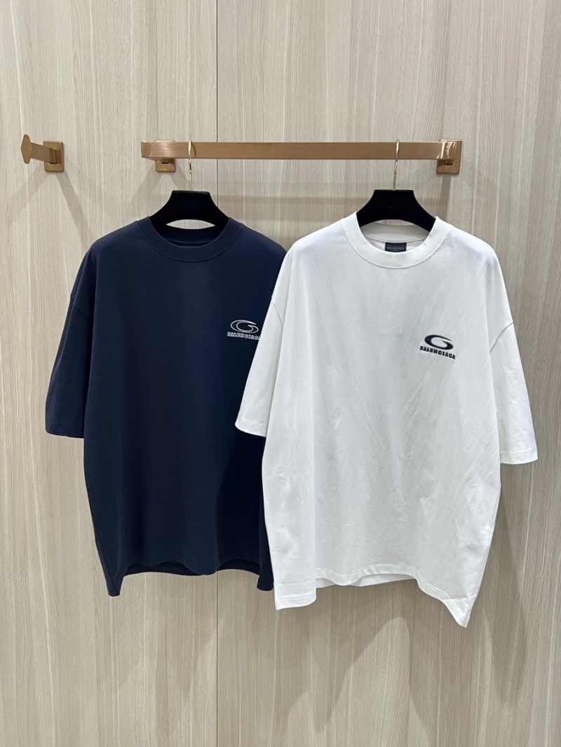 Balenciaga Loop Sports Icon Embroidered Short-Sleeve T-Shirt Cotton Tee