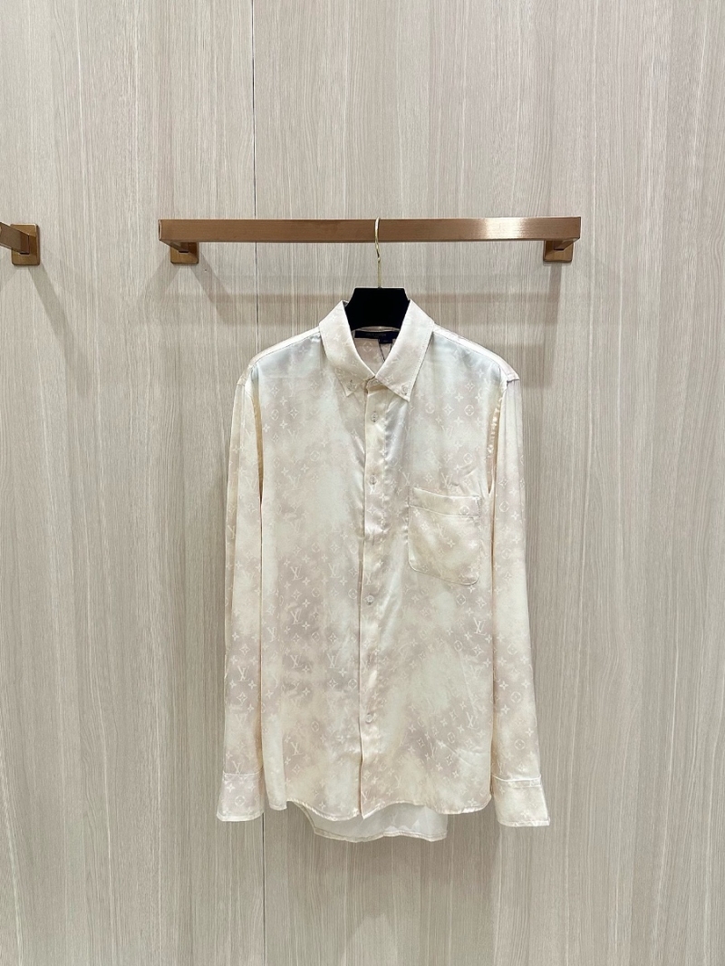 Louis Vuitton LV Men Silk Monogram Shirt Ivory