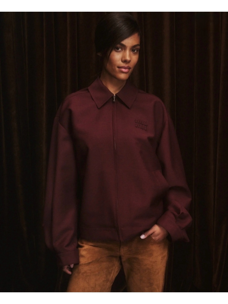 Miu Miu Unisex Mohair Blouson Jacket Amaranth Red Limited Edition