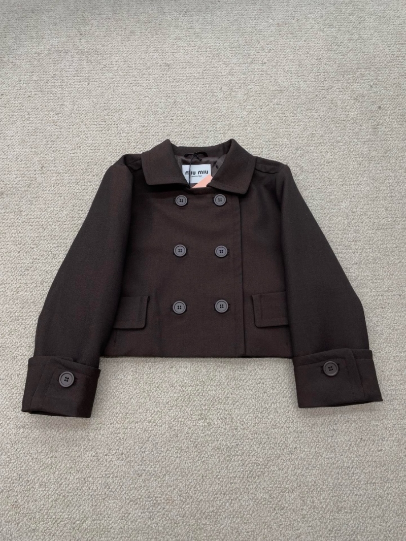 Miu Miu Fall/Winter24  Melange Wool Coat Cropped Jacket