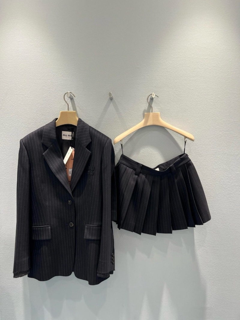 Miu Miu Pinstripe Wool Blazer