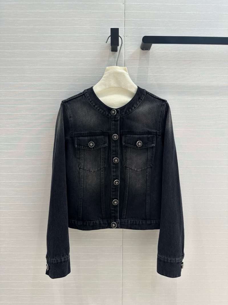 Chanel 24K Series Washed Denim Jacket Black