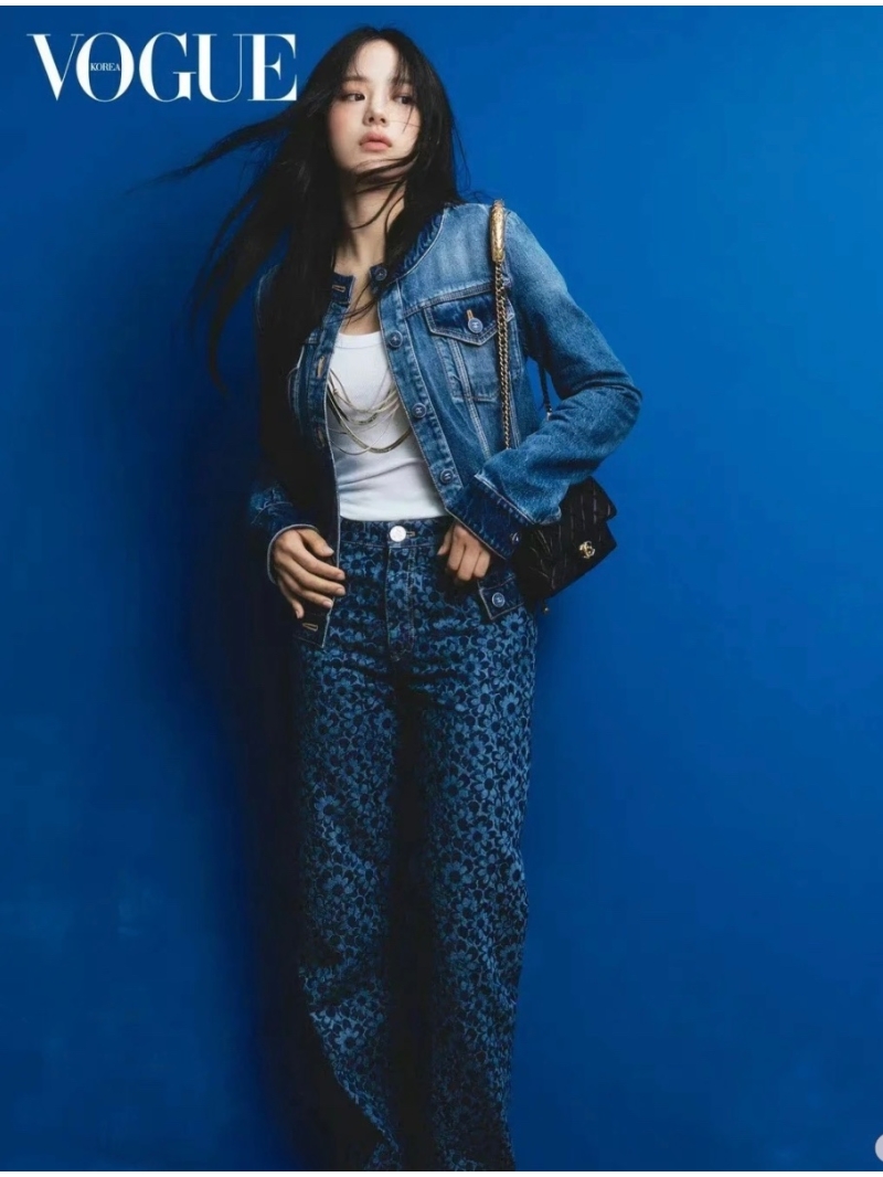 Chanel 24K Series Washed Denim Jacket Blue