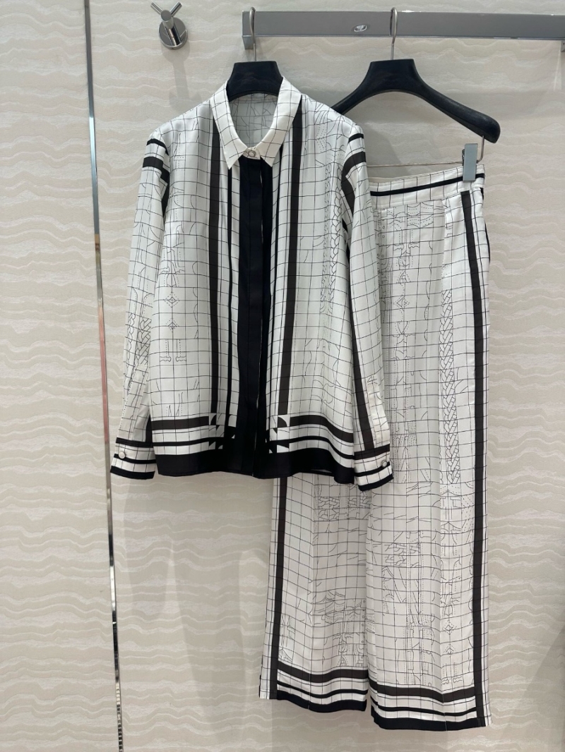 Hermes Coaching Deja Vu Printed Silk Shirt Black - 2025 Early Spring Collection