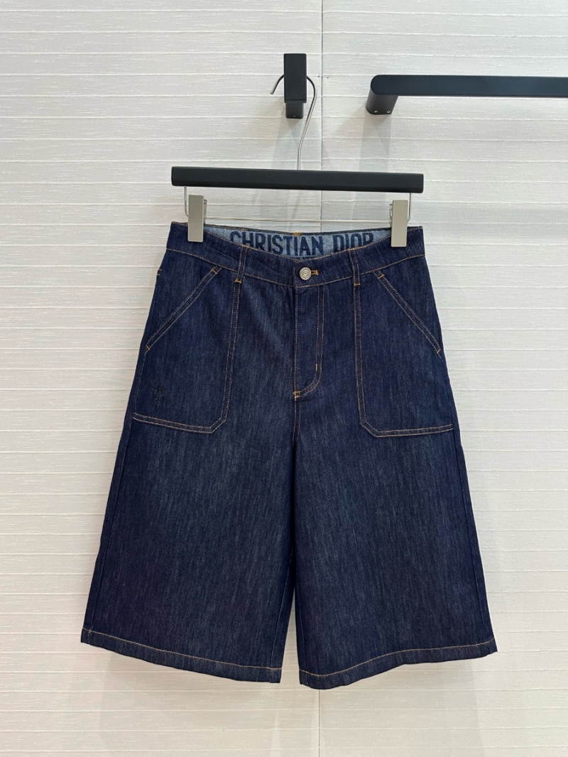 Dior Spring/Summer 2025 Original Denim Straight-Cut Bermuda Shorts – Elegant and Versatile