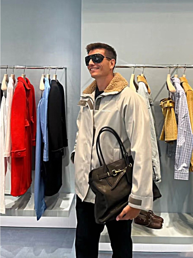 Miu Miu Unisex Cordura Blouson Jacket with Sherpa Collar - 2025 Collection